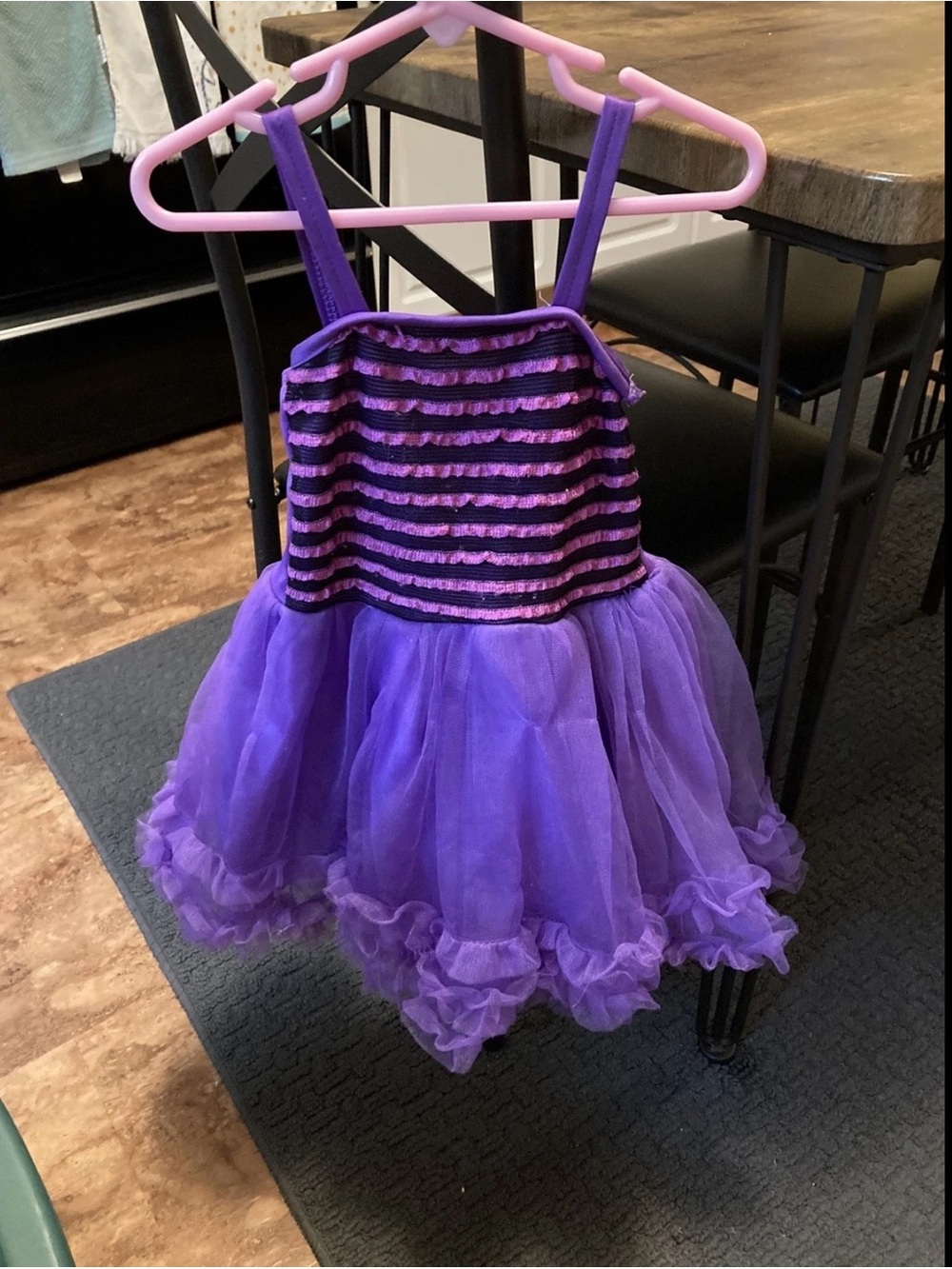 Princess Expressions Purple Tutu Dress Girls Medium Ruffle Tulle Dance Costume